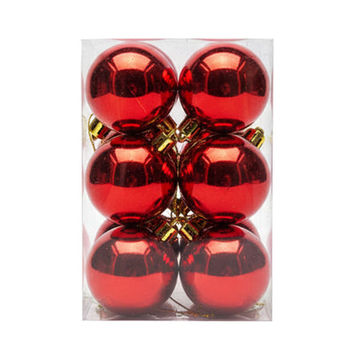Christmas Balls Shiny Red 5CM 12pcs