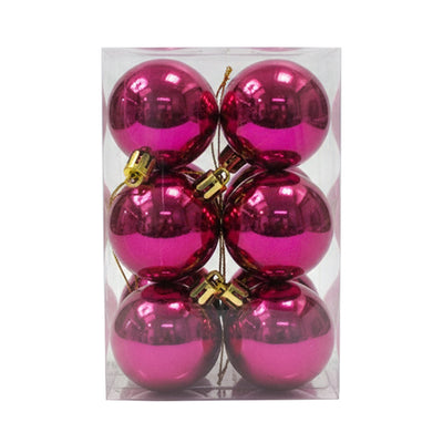 Christmas Balls Fuchsia 5CM 12pcs