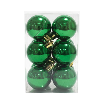 Christmas Balls Shiny Green 4CM 12pcs