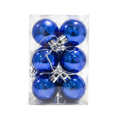 Christmas Balls Shiny Blue 4CM 12pcs