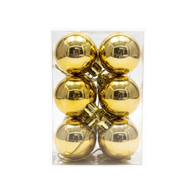 Christmas Balls Shiny Gold 4CM 12pcs