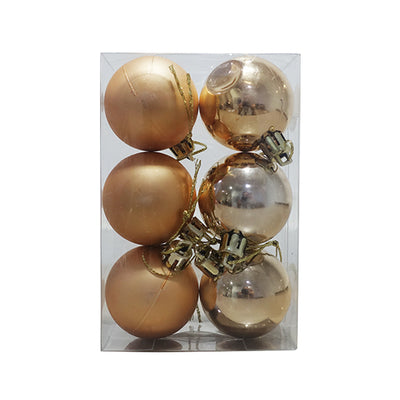 Christmas Balls Matte and Shiny 4CM 6pcs