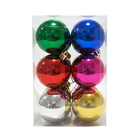 Christmas Balls Shiny Multicolor 6CM 12pcs