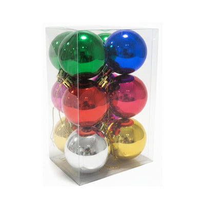 Christmas Balls Shiny Multicolor 6CM 12pcs