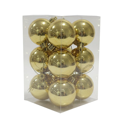 Christmas Balls Gold Shiny 5CM 12pcs