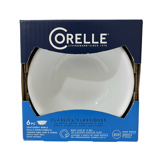 Corelle Vitrelle Classics 6 pcs Soup/Cereal Bowls 18oz