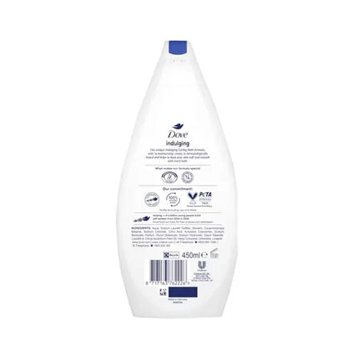 Dove Indulging Caring Bath Moisturising Cream Body Wash 450ml