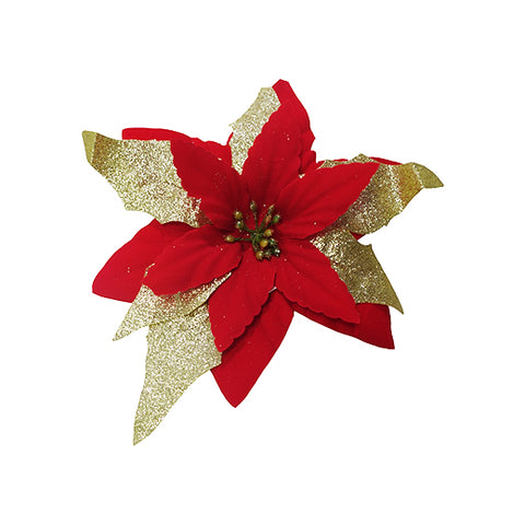 Artificial Christmas Poinsettia - 23 cm