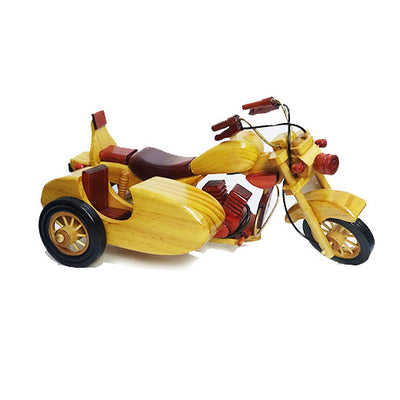 Wooden Motorcycle Figurine 40cm - A