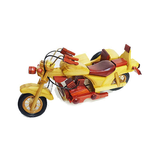 Wooden Motorcycle Figurine 40cm - A
