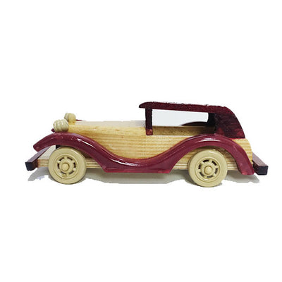 Wooden Classic Car Figurine 19cm