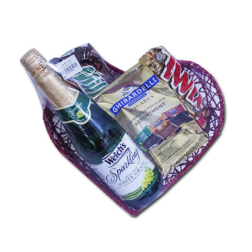 Valentines Chocolate Gift Set W/ Welchs Sparkling Juice Cocktail