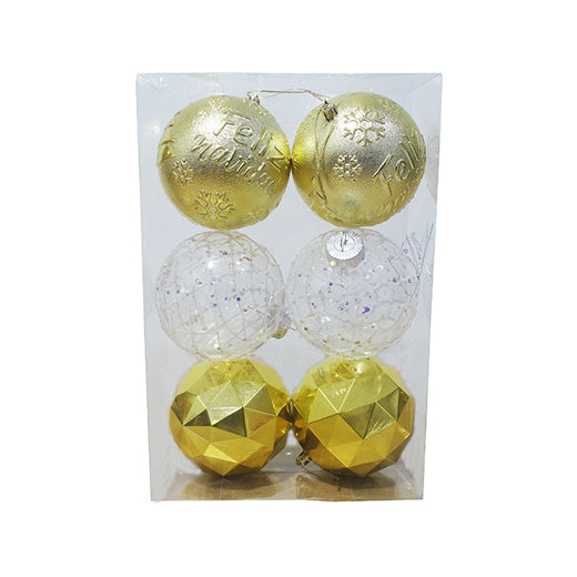 Christmas Balls Gold 6pcs