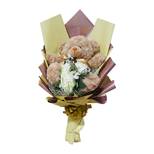 Teddy Bear and Flower Gift Set