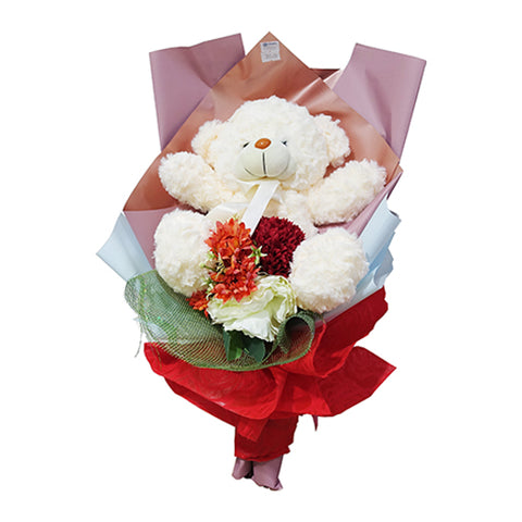 Teddy Bear and Flower Gift Set