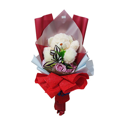 Teddy Bear and Flower Gift Set