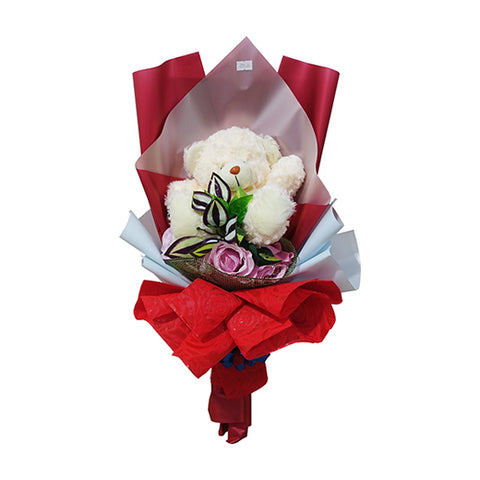 Teddy Bear and Flower Gift Set