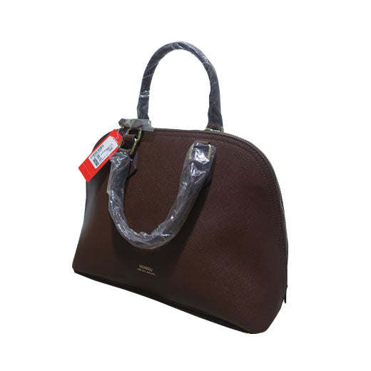 HOWRU Hand Bag W/ Sling Leather Brown