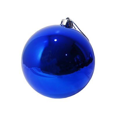 Christmas Ball Shiny Blue 15cm