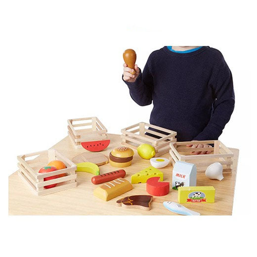 Melissa & Doug Food Groups - Wooden Play Food