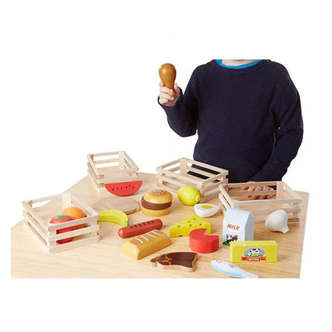Melissa & Doug Food Groups - Wooden Play Food