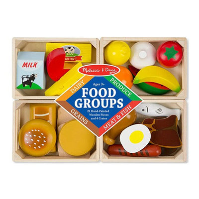 Melissa & Doug Food Groups - Wooden Play Food