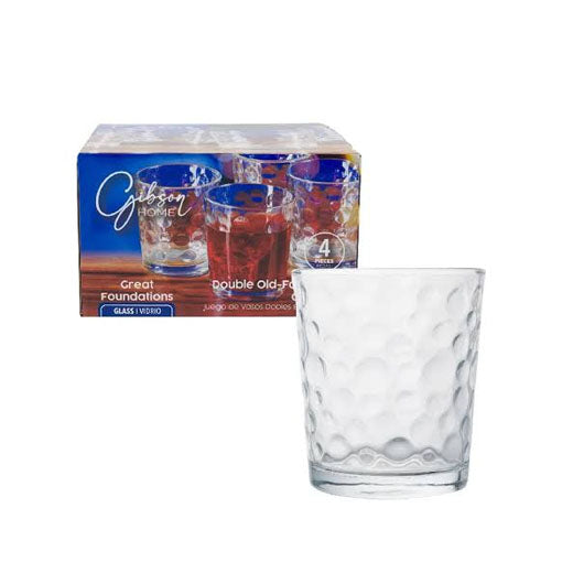Gibson Home Great Foundation 4 Double Old-Fashioned Glass Set