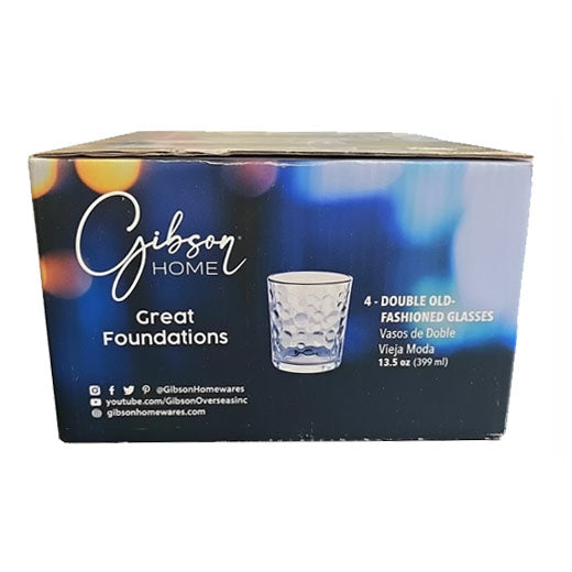 Gibson Home Great Foundation 4 Double Old-Fashioned Glass Set