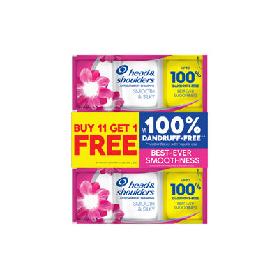 Buy 11 Head & Shoulders Smooth & Silky Shampoo 12 ML Get 1 Free