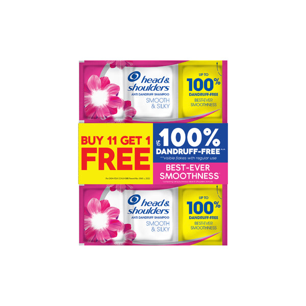 Buy 11 Head & Shoulders Smooth & Silky Shampoo 12 ML Get 1 Free