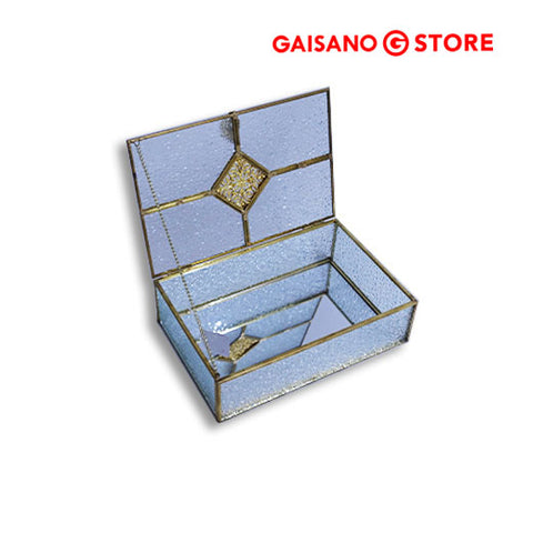 Decorative Glass Jewelry Box 7x16 cm