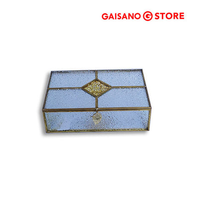 Decorative Glass Jewelry Box 7x16 cm
