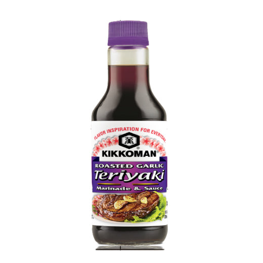 KIKKOMAN ROASTED GARLIC TERIYAKI MARINADE & SAUCE 10FL OZ