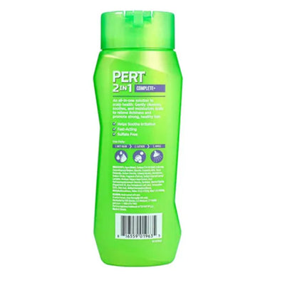 Pert 2 in 1 Complete+ Scalp Care Sulfate Free Shampoo and Conditioner 13.5 OZ (400ml)