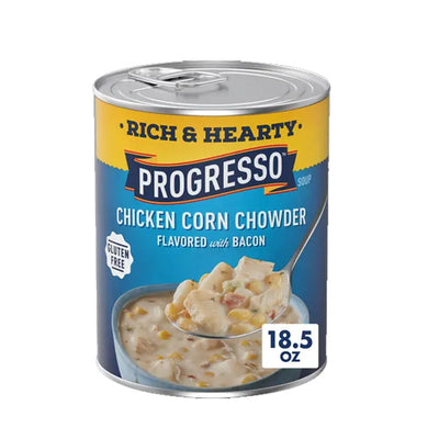 Progresso Rich & Hearty Chicken Corn Chowder Flavored with Bacon 18.5oz 524g