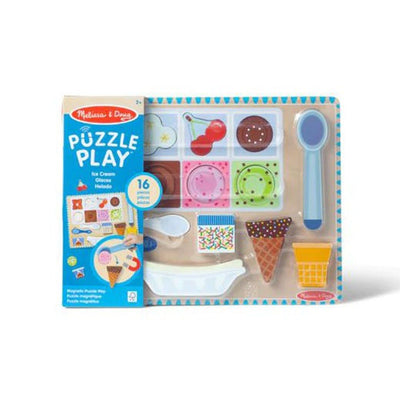 Melissa & Doug Wooden Magnetic Ice Cream Puzzle & Play Set