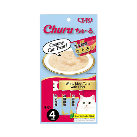 CIAO Churu White Meat Tuna with Fiber 14g x 4 sticks
