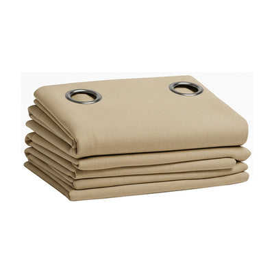 Blackout Grommet Curtain Light Brown 7ft