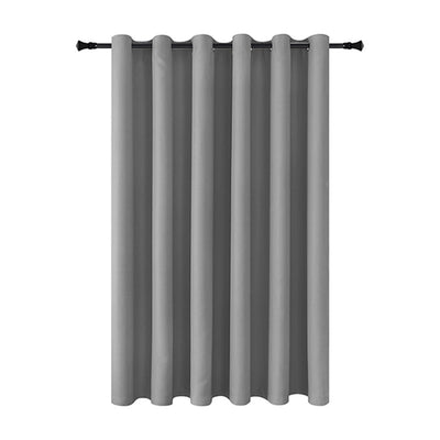 Blackout Grommet Curtain Gray 7ft