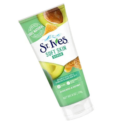 St. Ives Soft Skin Scrub Avocado and Honey Instantly Exfoliates 6 OZ (170g)