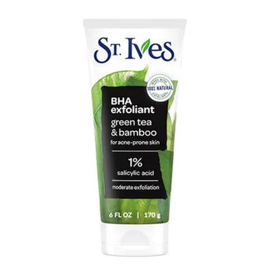 St. Ives BHA Exfoliant Scrub Green Tea and Bamboo for Acne-Prone Skin 6 OZ (170g)
