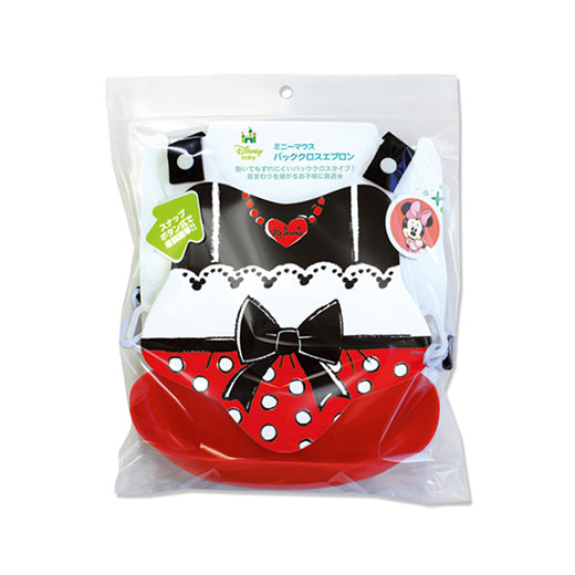 Minnie Mouse (Rakiri) Nishiki Kasei Baby Meal Apron Back Cross Apron