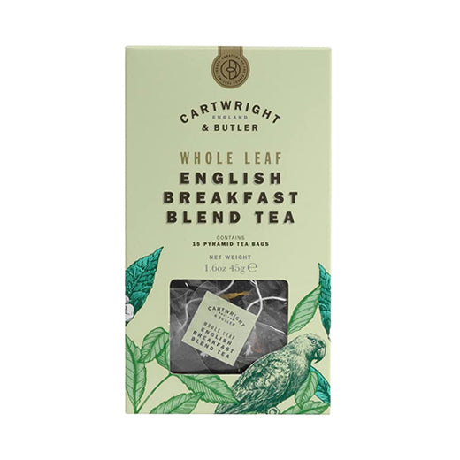 Cartwright & Butler Whole Leaf English Breakfast Blend Tea 15 Tea Bags