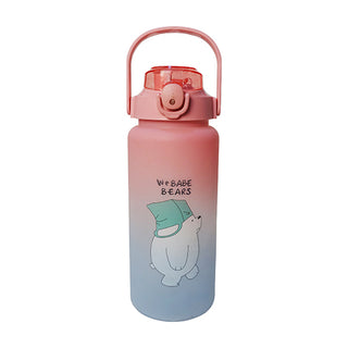 Water Bottle Tri-Color Plastic 2.1L