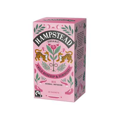Hampstead Organic Wild Rosehip & Hibiscus Bio Herbal Infusion 20 Tea Bags