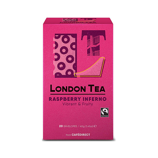 London Tea Raspberry Inferno Vibrant & Fruity 20 Tea Bags