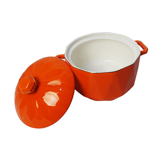 Ceramic Sauce Pot Orange