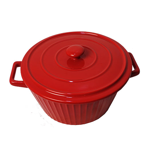 Ceramic Sauce Pot Red