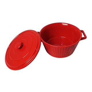 Ceramic Sauce Pot Red
