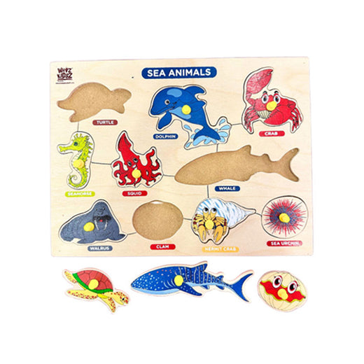 Whiz Kidsz Educational Wooden Puzzle Sea Animals